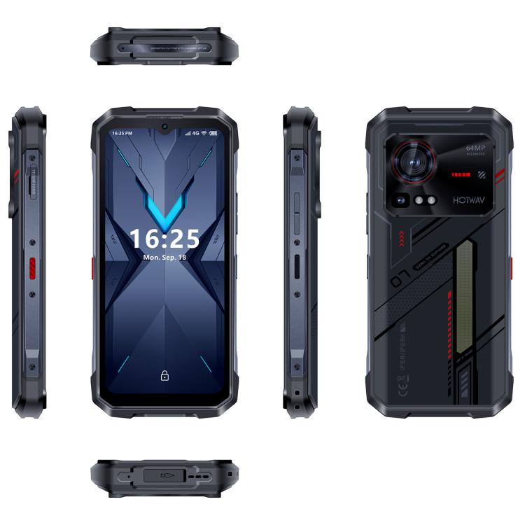 HOTWAV Hyper 7 Rugged Phone, 8GB+256GB, 10800mAh, 6.6 inch Android 14 MediaTek Dimensity 7050 5G, Network: 5G, OTG, NFC (Black) - free shipping - PMc TechLife - Order now!
