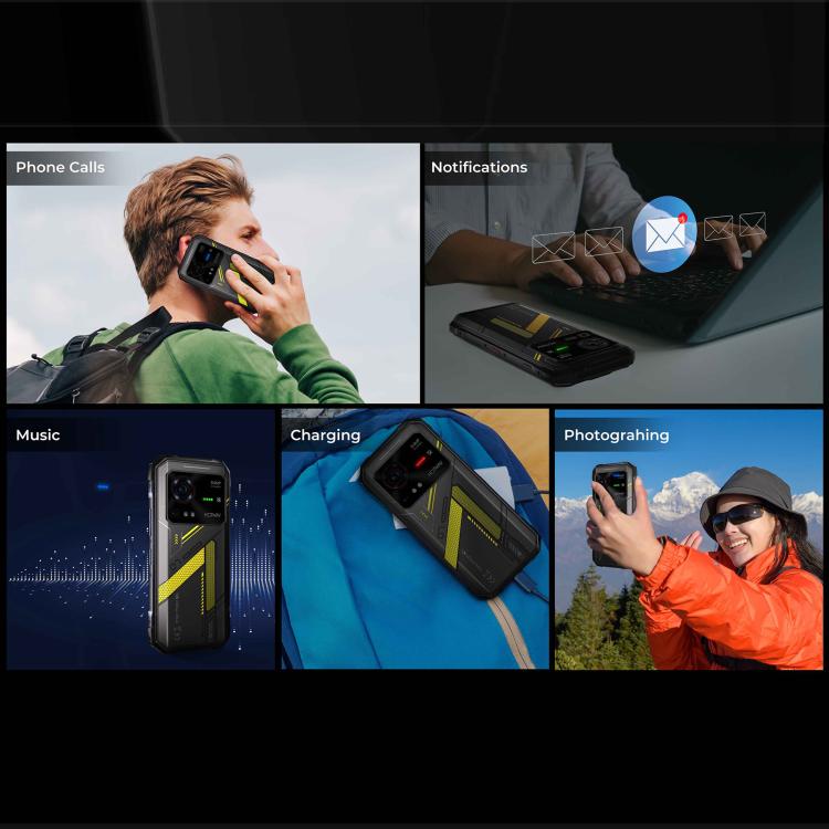 HOTWAV Hyper 7 Rugged Phone, 8GB+256GB, 10800mAh, 6.6 inch Android 14 MediaTek Dimensity 7050 5G, Network: 5G, OTG, NFC (Punk Yellow) - free shipping - PMc TechLife - Order now!