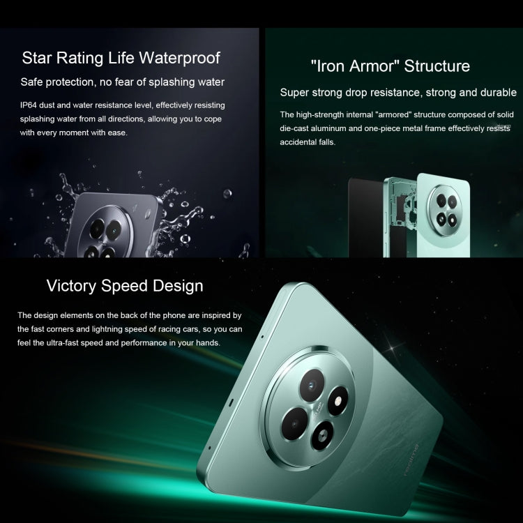 Realme 13, 12GB+512GB, Side Fingerprint Identification, 6.72 inch Realme UI 5.0 Dimensity 6300 5G Octa Core, Network: 5G (Black) - free shipping - PMC Jewellery - Order now!