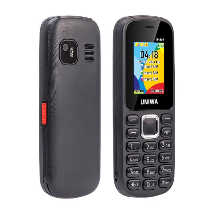 UNIWA E1808 Elder Keypad Phone, 1.77 inch SC6531E, LED Flashlight, 21 Keys, Network: 2G, Triple SIM, EU Plug (Blue) - free shipping - PMc TechLife - Order now!