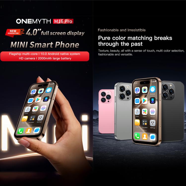 SOYES ONEMYTH M16 Pro, 2GB+16GB, 4.0 inch Android 10.0 MTK6580 Quad Core, Network: 3G, Dual SIM (Pink) - free shipping - PMc TechLife - Order now!