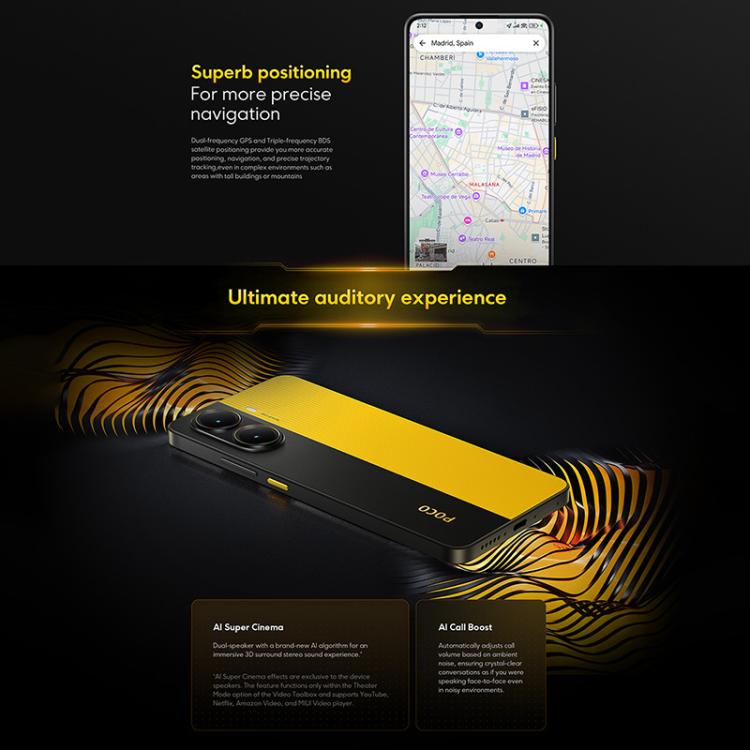 Xiaomi POCO X7 Pro 5G Global, 12GB+256GB, In-screen Fingerprint, 6.67 inch Xiaomi HyperOS 2 MediaTek Dimensity 8400-Ultra Octa Core, NFC, Network: 5G (Black) - free shipping - PMC TechLife - Order now!