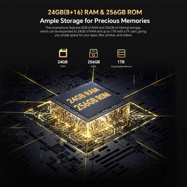 Oukitel WP23 Plus Rugged Phone, 8GB+256GB, 6.52 inch Android 14.0Unisoc T606 Octa-core, NFC, OTG, Network: 4G (Black) - free shipping - PMc TechLife - Order now!