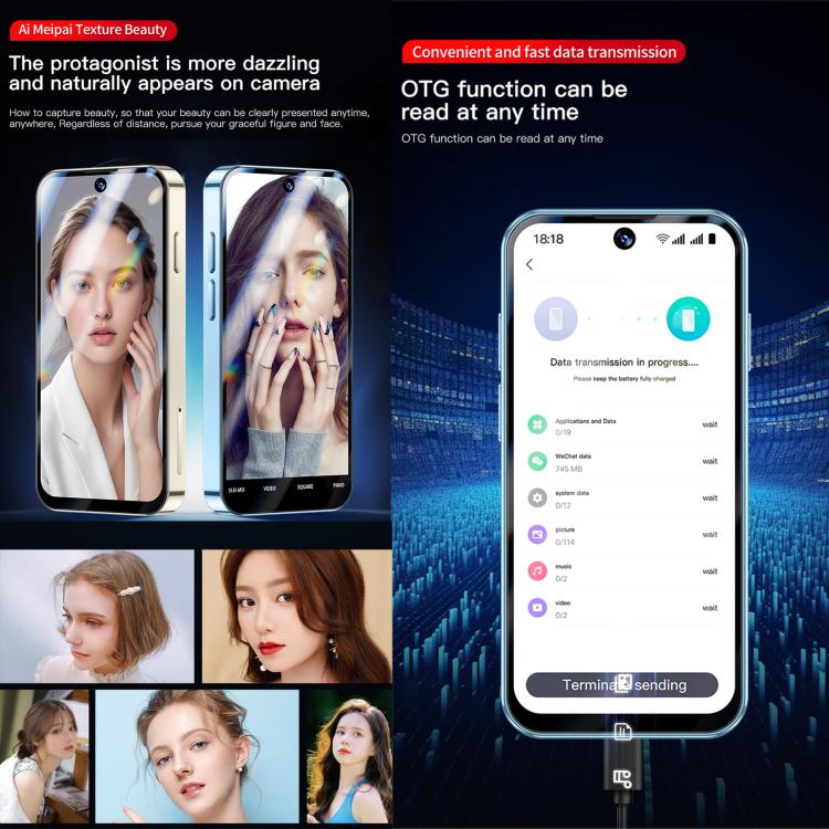 SOYES XS19 Pro, 6GB+128GB, 3.8 inch Android 12.0 MTK6762 Quad Core, Network: 4G, Dual SIM, GPS, OTG, Support Google Play Store (Purple) - free shipping - PMc TechLife - Order now!
