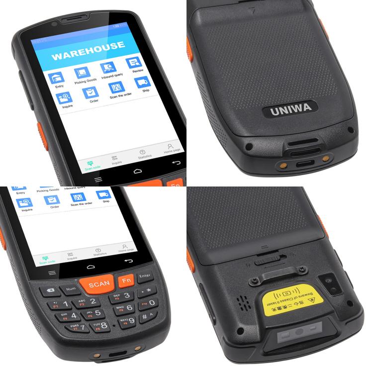 UNIWA HS006 Industrial PDA QR Code Scanner, 3GB+32GB, 4.0 inch Android 11 MediaTek MT6762 Octa Core, NFC, Network: 4G (AU Plug) - free shipping - PMc TechLife - Order now!