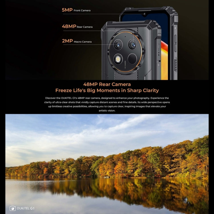 Oukitel G1 Rugged Phone, 6GB+256GB, Fingerprint Identification, 6.52 inch Android 14 T606 Octa Core, NFC, OTG, Network: 4G (Green) - free shipping - PMC Jewellery - Order now!