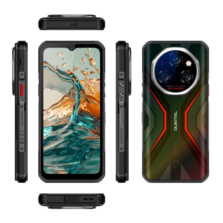 Oukitel WP55 5G Rugged Phone, 12GB+256GB, 108MP Camera, Fingerprint Identification, 6.6 inch Android 15 MediaTek Dimensity 7025 Octa Core, NFC, OTG, Network: 5G (Orange) - free shipping - PMC TechLife - Order now!
