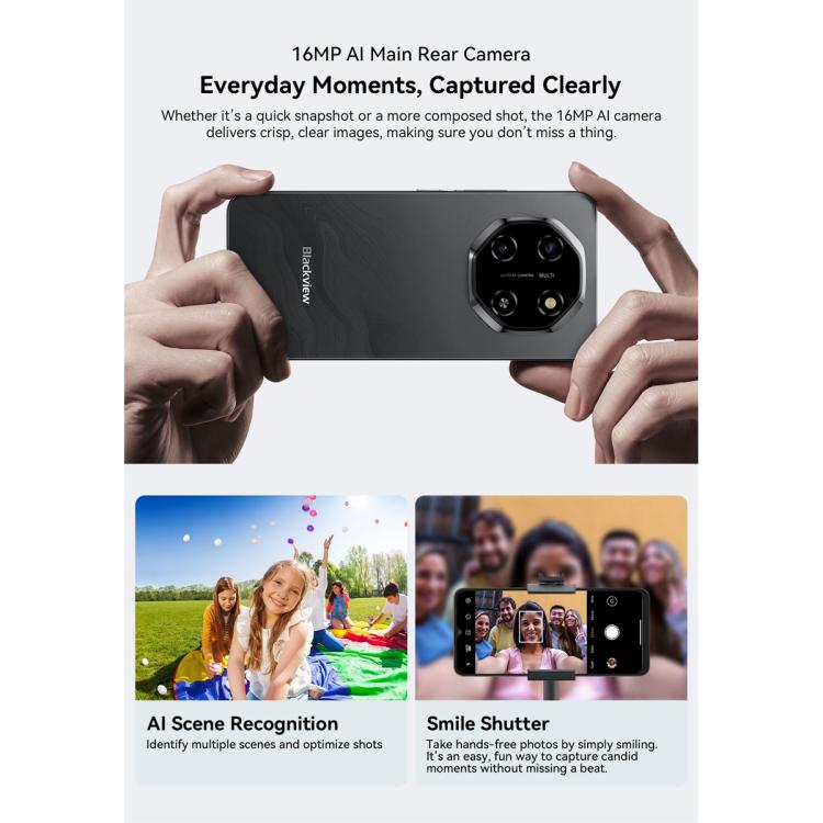 Blackview SHARK 6 5G, 8GB+128GB, 6.88 inch Android 15 Unisoc UMS9620 T8100 Octa Core, Network: 5G, NFC, OTG (Mint Green) - free shipping - PMC TechLife - Order now!