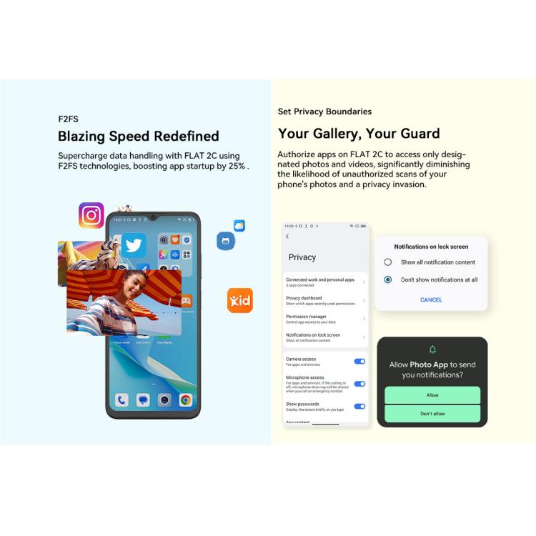 Blackview Oscal FLAT 2C, 2GB+64GB, 6.56 inch Android 14 Unisoc SC9863A T603 Octa Core, Network: 4G (Black) - free shipping - PMC TechLife - Order now!