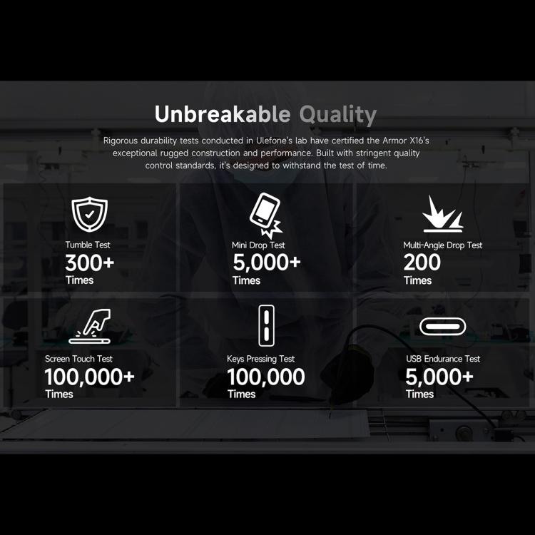 Ulefone Armor X16, 6GB+128GB, Night Vision, IP68/IP69K Rugged Phone, 6.56 inch Android 15 MediaTek Helio G91 Octa Core, Network: 4G, NFC, OTG (Wasteland Shadow) - free shipping - PMC TechLife - Order now!