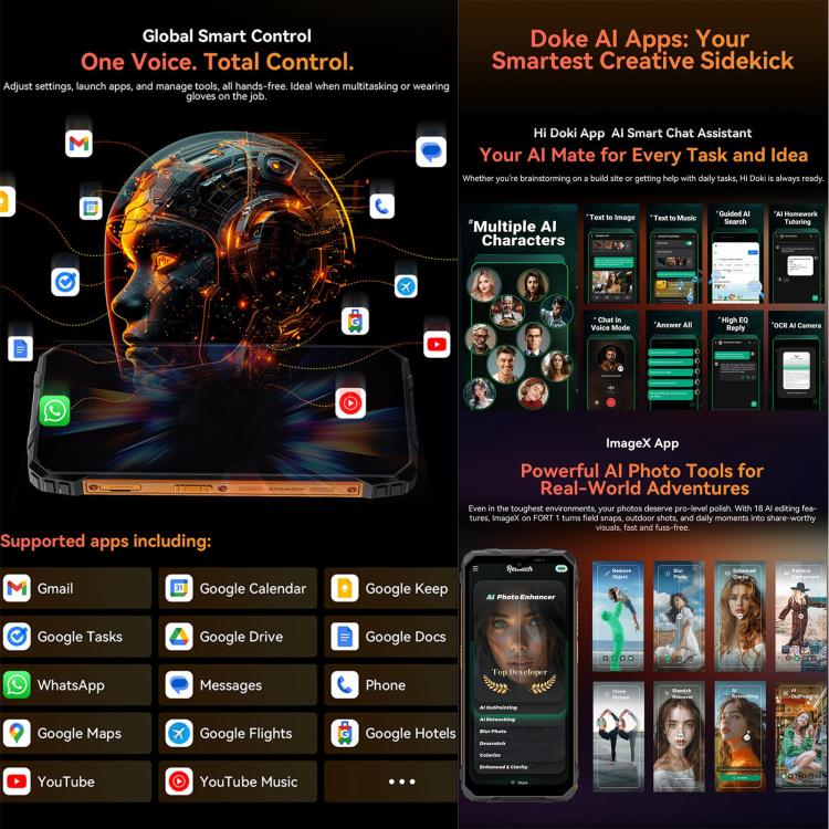 Blackview FORT 1, 6GB+256GB, 6.56 inch Android 15 Unisoc UMS9230E T615 Octa Core, Network: 4G, OTG, NFC (Green) - free shipping - PMC TechLife - Order now!