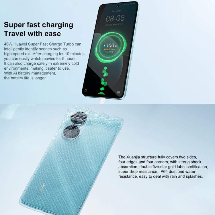 HUAWEI Enjoy 80, 8GB+512GB, Side Fingerprint, 6.67 inch HarmonyOS 4.0, OTG, Not Support Google Play (Green) - free shipping - PMc TechLife - Order now!