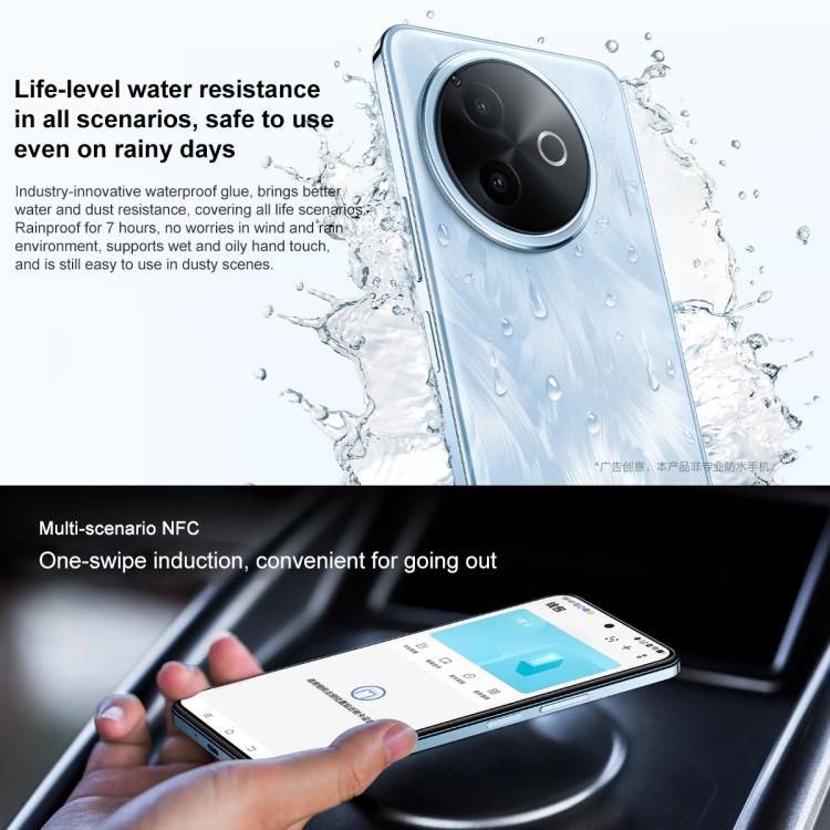 vivo Y300i, 12GB+256GB, Face ID / Side Fingerprint, 6.68 inch Android 15 OriginOS 5 Snapdragon 4 Gen 2 Octa Core, OTG, NFC, Network: 5G (Blue) - free shipping - PMc TechLife - Order now!