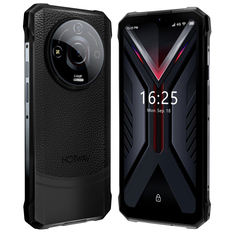 HOTWAV T7 Pro Rugged Phone, 6GB+256GB, 6280mAh, 6.6 inch Android 13 MT8788 Octa Core, Network: 4G, OTG (Black) - free shipping - PMC TechLife - Order now!