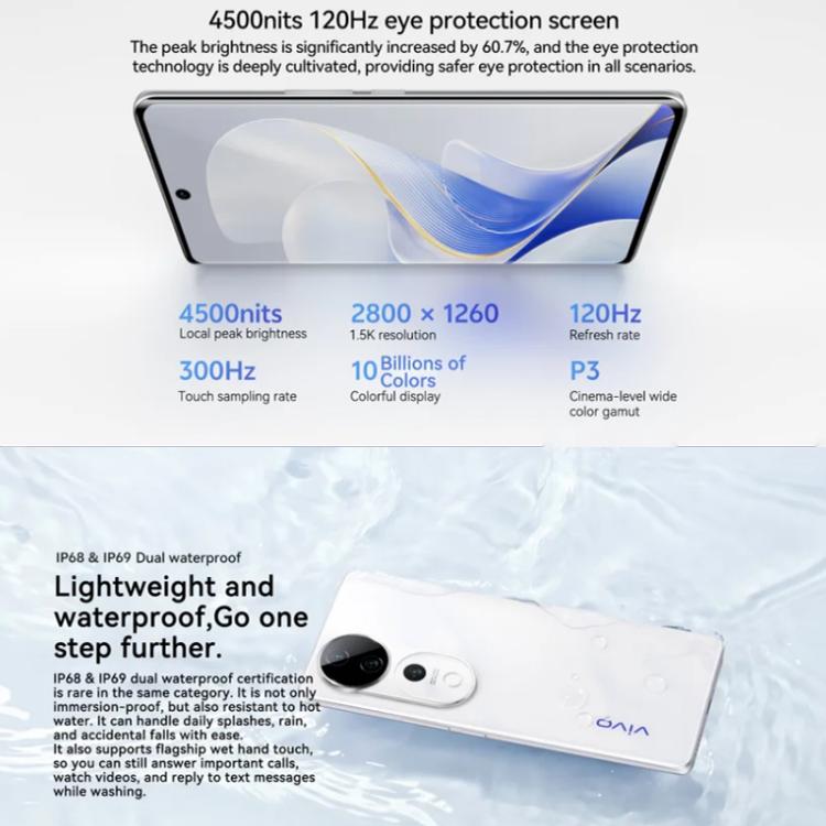 vivo S19 Pro, 12GB+256GB, Face ID / Screen Fingerprint Identification, 6.78 inch Android 14 Dimensity 9200+ Octa Core, OTG, NFC, Network: 5G (Green) - free shipping - PMc TechLife - Order now!