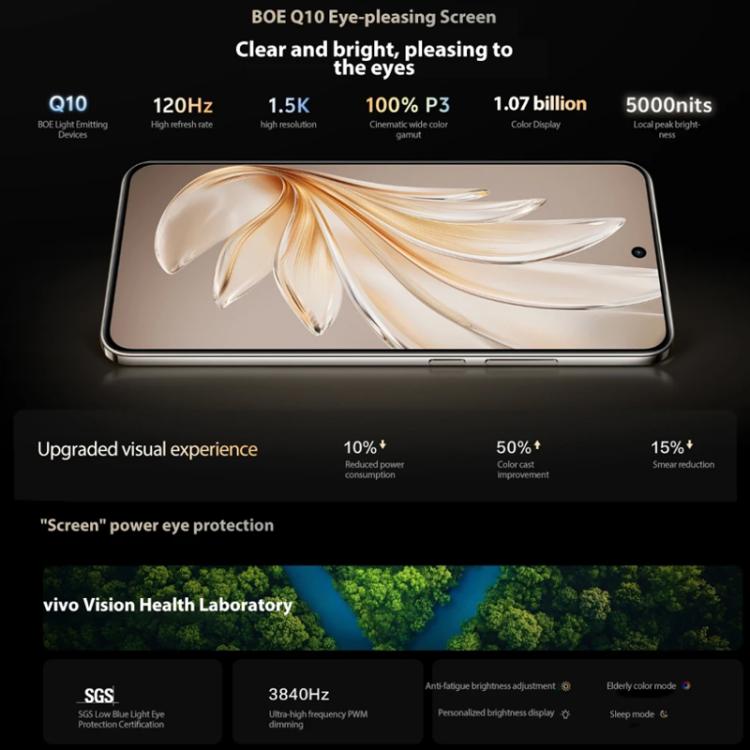 vivo S20, 8GB+256GB, Face ID / Screen Fingerprint Identification, 6.67 inch Android 15 Snapdragon 7 Gen 3 Octa Core, OTG, NFC, Network: 5G (Gold) - free shipping - PMc TechLife - Order now!