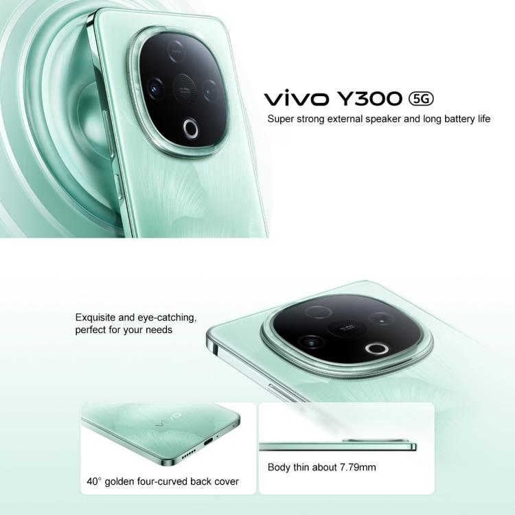 vivo Y300, 8GB+128GB, Face ID / Screen Fingerprint Identification, 6.77 inch Android 15 OriginOS 5 Dimensity 6300 Octa Core, OTG, Network: 5G (White) - free shipping - PMc TechLife - Order now!