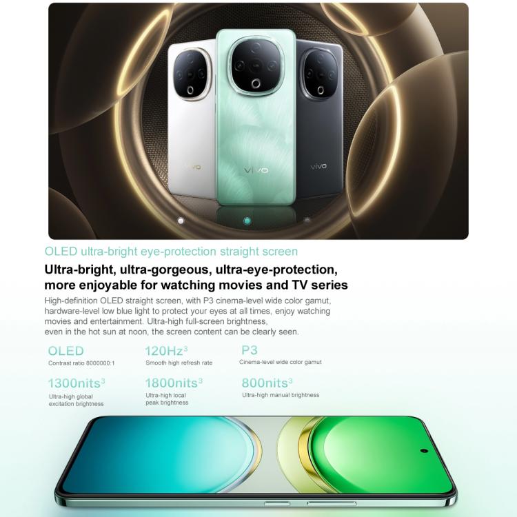 vivo Y300, 8GB+128GB, Face ID / Screen Fingerprint Identification, 6.77 inch Android 15 OriginOS 5 Dimensity 6300 Octa Core, OTG, Network: 5G (Cyan) - free shipping - PMc TechLife - Order now!