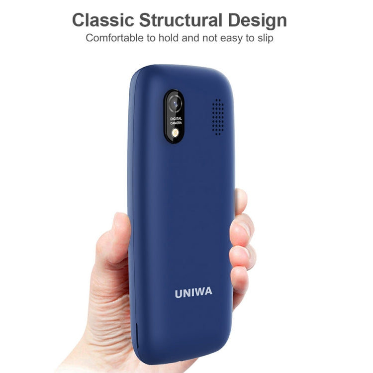 UNIWA E1805, 1.77 inch, SC6531E, 21 Keys, Support Bluetooth, Torch, FM, MP3, MP4, GSM, Dual SIM (Blue) - UNIWA by UNIWA | Online Shopping South Africa | PMC Jewellery | Buy Now Pay Later Mobicred