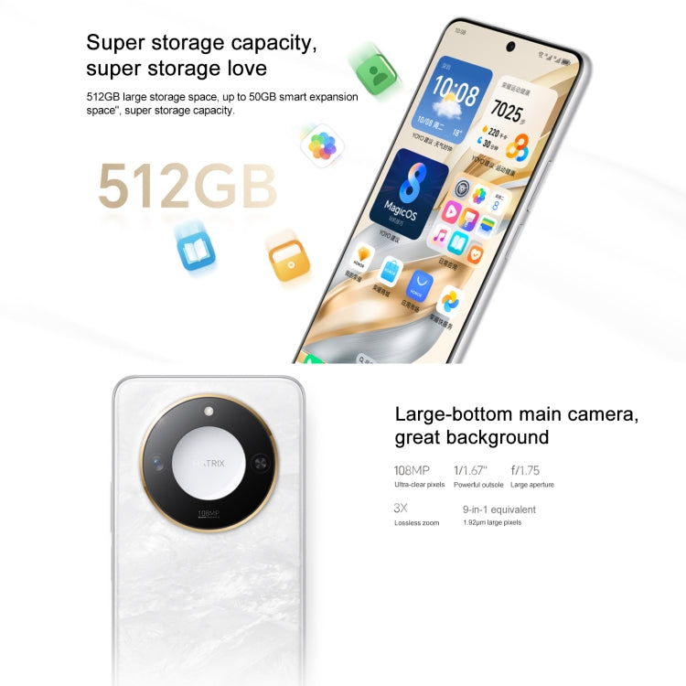 Honor X60, 12GB+512GB, Side Fingerprint, 6.8 inch MagicOS 8.0 Dimensity 7025-Ultra Octa Core, Network: 5G, OTG, Support Google Play (Black) - free shipping - PMc TechLife - Order now!