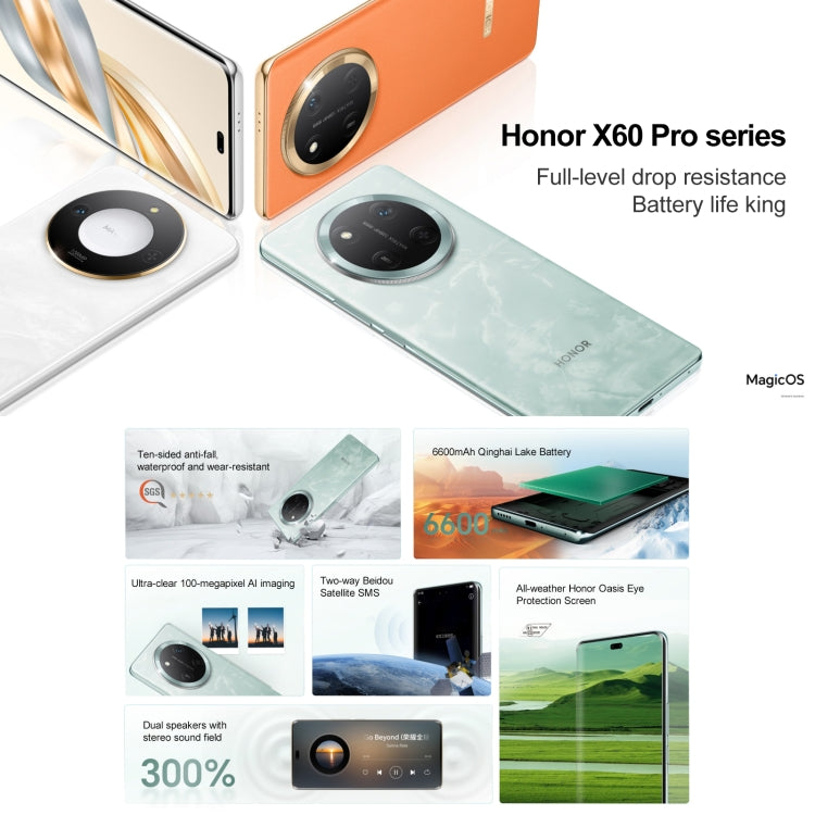 Honor X60 Pro, 12GB+256GB, Screen Fingerprint, 6.78 inch MagicOS 8.0 Snapdragon 6 Gen1 Octa Core, Network: 5G, OTG, Support Google Play (Grey) - free shipping - PMc TechLife - Order now!