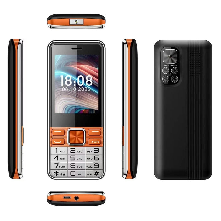 S5630, 2.8 inch, 3000mAh, 21 Key, Support Bluetooth, Flashlight, GSM, Quad SIM (Orange) - SERVO by PMC Jewellery | Online Shopping South Africa | PMC Jewellery | Buy Now Pay Later Mobicred