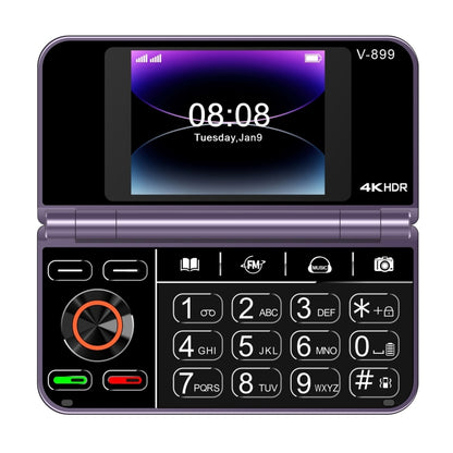 SOYES V-899, 32MB+64MB, 2.4 inch + 2.8 inch Display MTK6261D CPU, BT 3.0, Network: 2G, Dual SIM (Purple) - SOYES by SOYES | Online Shopping South Africa | PMC Jewellery | Buy Now Pay Later Mobicred