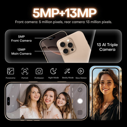 i16 Pro Max / A08, 3GB+32GB, 6.73 inch Screen, Face Identification, Android 8.1 MTK6753 Octa Core, Network: 3G, Dual SIM, US Plug (Black) -  by PMC Jewellery | Online Shopping South Africa | PMC Jewellery | Buy Now Pay Later Mobicred