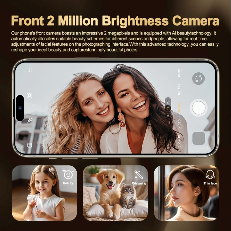 i16 Pro Max / Q5, 2GB+16GB, 6.5 inch Screen, Face Identification, Android 8.1 MTK6580P Quad Core, Network: 3G, Dual SIM, UK Plug (White) - free shipping - PMC Jewellery - Order now!