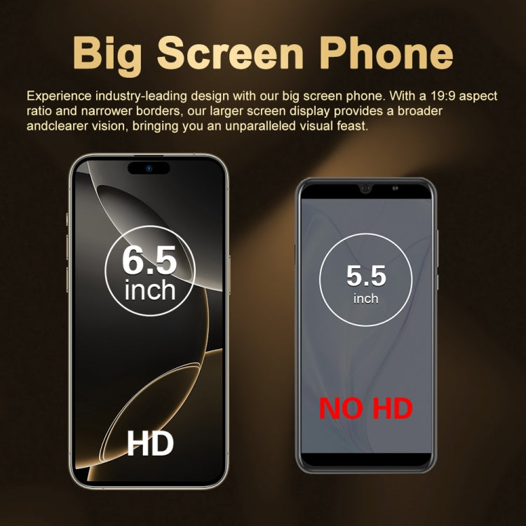 i16 Pro Max / Q5A, 6GB+128GB, 6.5 inch Screen, Face Identification, Android 10 MTK6762 Octa Core, OTG, NFC, Network: 4G, Dual SIM, EU Plug (Blue) - free shipping - PMC Jewellery - Order now!