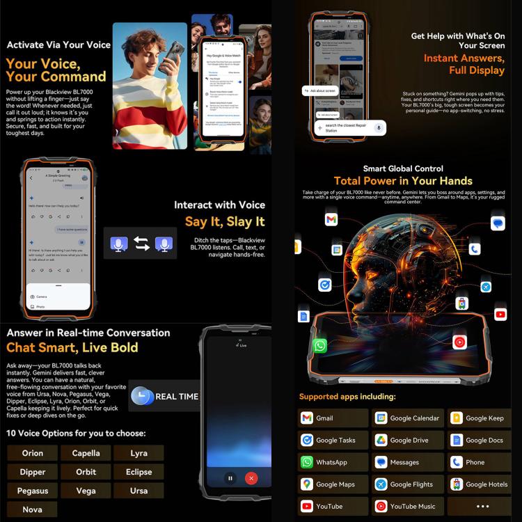 Blackview BL7000 Rugged Phone, 8GB+256GB, 6.78 inch Android 15 MediaTek Dimensity 6300 Octa Core, Network: 5G, NFC, OTG (Black) - free shipping - PMc TechLife - Order now!