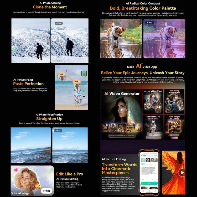 Blackview BL7000 Rugged Phone, 8GB+256GB, 6.78 inch Android 15 MediaTek Dimensity 6300 Octa Core, Network: 5G, NFC, OTG (Black) - free shipping - PMc TechLife - Order now!