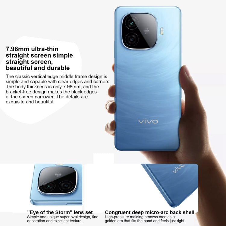 vivo Y200 GT, Dual Back Cameras, 12GB+256GB, Face ID Screen Fingerprint Identification, 6.78 inch Android 14.0 OriginOS 4 Snapdragon 7 Gen 3 Octa Core 2.63GHz, OTG, NFC, Network: 5G, Support Google Play (Blue) - free shipping - PMC Jewellery - Order now!