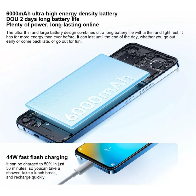 vivo Y200i, Dual Back Cameras, 12GB+512GB, Face ID Screen Fingerprint Identification, 6.72 inch Android 14.0 OriginOS 4 Snapdragon 4 Gen 2 Octa Core 2.2GHz, OTG, Network: 5G, Support Google Play (Blue) - free shipping - PMC Jewellery - Order now!