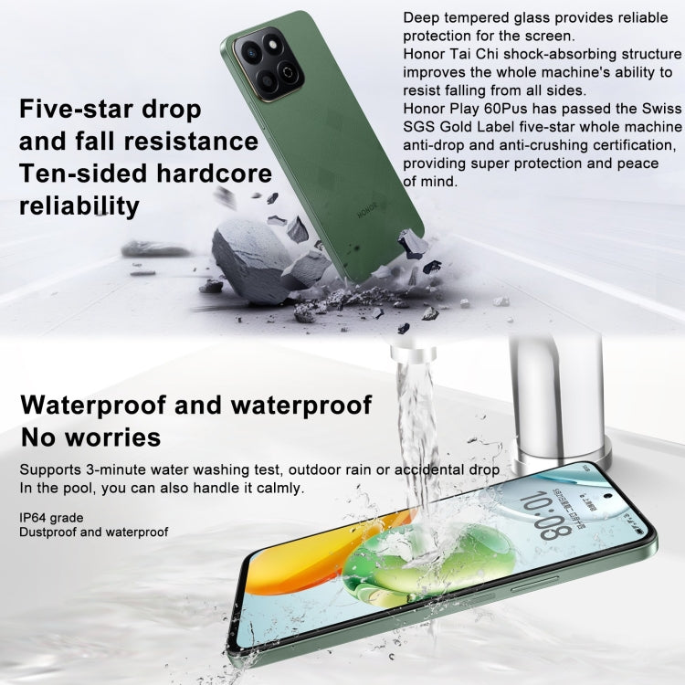 Honor Play 60 Plus 5G, 12GB+256GB, 6.77 inch MagicOS 8.0 Qualcomm Snapdragon 4 Gen2 Octa Core up to 2.2GHz, Network: 5G, OTG, Not Support Google Play (White) - free shipping - PMC Jewellery - Order now!