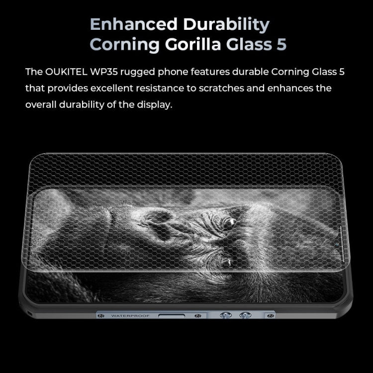 Oukitel WP35 5G Rugged Phone, 8GB+256GB, IP68/IP69K Fingerprint Identification, 11000mAh, 6.6 inch MediaTek Dimensity 6100+ Octa Core, NFC, OTG, Network: 5G (Green) - free shipping - PMC TechLife - Order now!