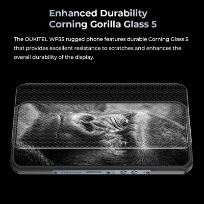 [HK Warehouse] Oukitel WP35 5G Rugged Phone, 8GB+256GB, IP68/IP69K Fingerprint Identification, 11000mAh, 6.6 inch MediaTek Dimensity 6100+ Octa Core, NFC, OTG, Network: 5G (Grey) - Other by OUKITEL | Online Shopping South Africa | PMC Jewellery | Buy Now Pay Later Mobicred