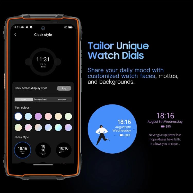 Blackview Oscal PILOT 2, 8GB+256GB, IP68/IP69K/MIL-STD-810H, 6.5 inch Android 14 MediaTek MT6789 Octa Core, Network: 4G, OTG, NFC (Orange) - Blackview by PMC TechLife | Online Shopping South Africa | PMC TechLife | Buy Now Pay Later Mobicred