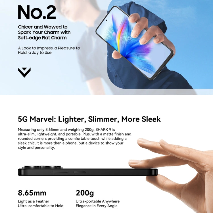 Blackview SHARK 9, 8GB+256GB, 6.67 inch Android 14 Unisoc T820 Octa Core, Network: 5G (Black) - free shipping - PMC Jewellery - Order now!