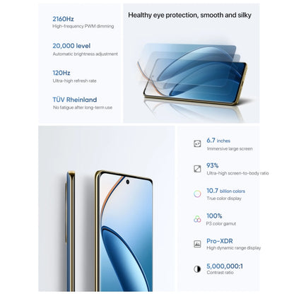 Realme 12 Pro, 12GB+256GB, Screen Fingerprint Identification, 6.7 inch Realme UI 5.0 Snapdragon 6 Gen 1 Octa Core, NFC, Network: 5G, Support Google Play (Blue) - OPPO by Realme | Online Shopping South Africa | PMC Jewellery | Buy Now Pay Later Mobicred