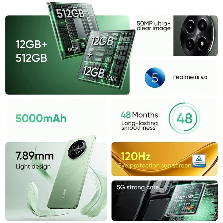 Realme 12x, 12GB+512GB, Side Fingerprint Identification, 6.67 inch Realme UI 5.0 Dimensity 6100+ 5G Octa Core, NFC, Network: 5G, Support Google Play (Glowing Black) - OPPO by Realme | Online Shopping South Africa | PMC Jewellery | Buy Now Pay Later Mobicred