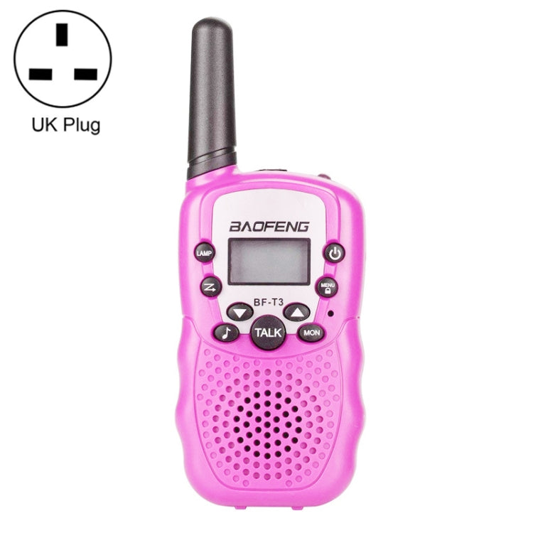 2 PCS BaoFeng BF-T3 1W Children Single Band Radio Handheld Walkie Talkie with Monitor Function, UK Plug - Handheld Walkie Talkie by BAOFENG | Online Shopping South Africa | PMC TechLife | Buy Now Pay Later Mobicred