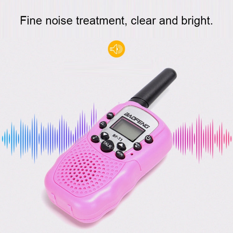 2 PCS BaoFeng BF-T3 1W Children Single Band Radio Handheld Walkie Talkie with Monitor Function, UK Plug - Handheld Walkie Talkie by BAOFENG | Online Shopping South Africa | PMC TechLife | Buy Now Pay Later Mobicred
