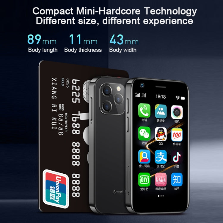 SOYES XS12, 2GB+16GB, Face Recognition, 3.0 inch Android 9.0 MTK6737M Quad Core up to 1.1GHz, Bluetooth, WiFi, FM, Network: 4G, Dual SIM(Black) - free shipping - PMc TechLife - Order now!