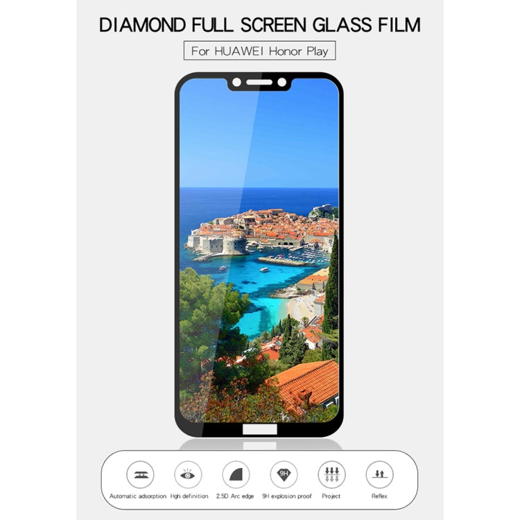 MOFI 9H Surface Hardness 2.5D Arc Edge Full Screen Tempered Glass Film for Huawei Honor Play(Black) - Honor Tempered Glass by MOFI | Online Shopping South Africa | PMC Jewellery