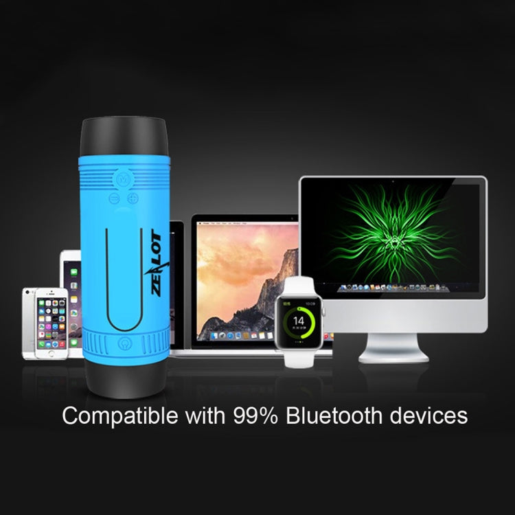 Zealot S1 Multifunctional Outdoor Waterproof Bluetooth Speaker, 4000mAh Battery, For iPhone, Galaxy, Sony, Lenovo, HTC, Huawei, Google, LG, Xiaomi, other Smartphones(Grey) - free shipping - PMC Jewellery - Order now!