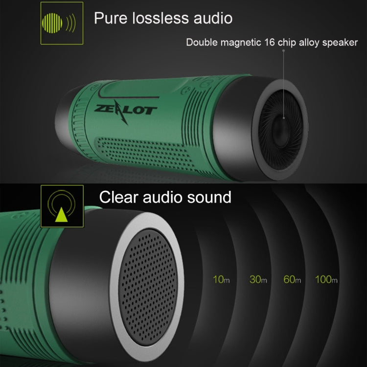 Zealot S1 Multifunctional Outdoor Waterproof Bluetooth Speaker, 4000mAh Battery, For iPhone, Galaxy, Sony, Lenovo, HTC, Huawei, Google, LG, Xiaomi, other Smartphones(Blue) - free shipping - PMC Jewellery - Order now!