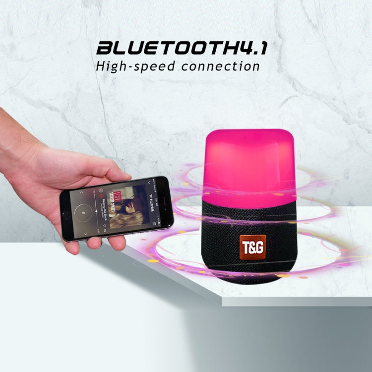 T&G TG168 Portable Wireless Bluetooth V5.0 Stereo Speaker with Handle, Built-in MIC, Support Flashing LED Light & TF Card & U Disk & AUX IN & FM(Black) - Desktop Speaker by T&G | Online Shopping South Africa | PMC TechLife | Buy Now Pay Later Mobicred