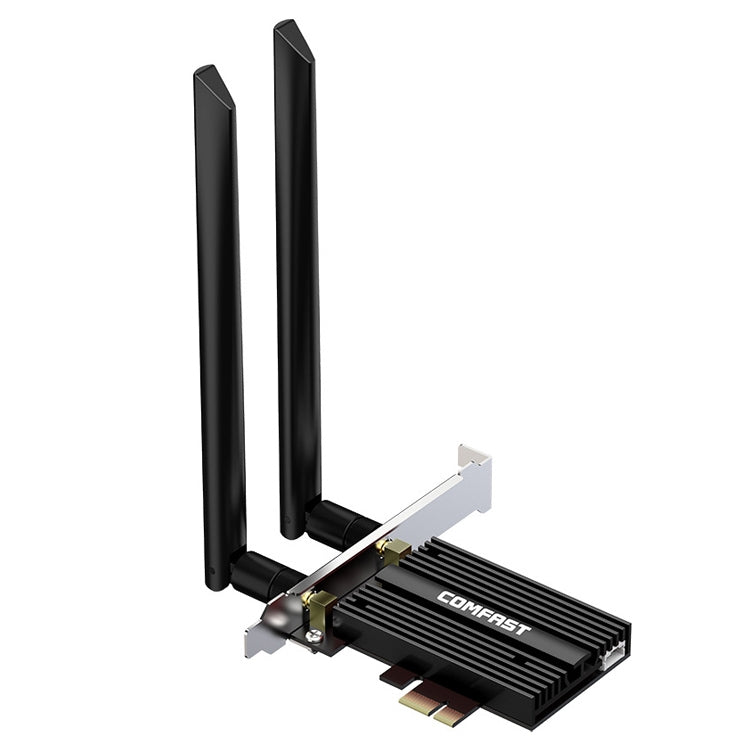 COMFAST CF-AX181 PRO 3000Mbps Tri-band + Bluetooth 5.2 Wireless WiFi6E PCI-E Network Card with Heat Sink - free shipping - PMC Jewellery - Order now!