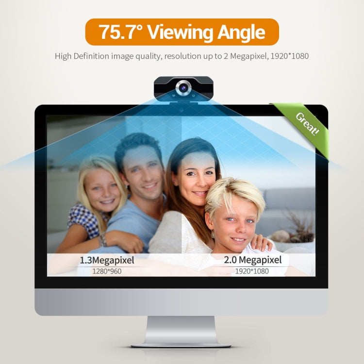 ESCAM PVR006 HD 1080P USB2.0 HD Webcam with Microphone for PC - free shipping - PMC Jewellery - Order now!